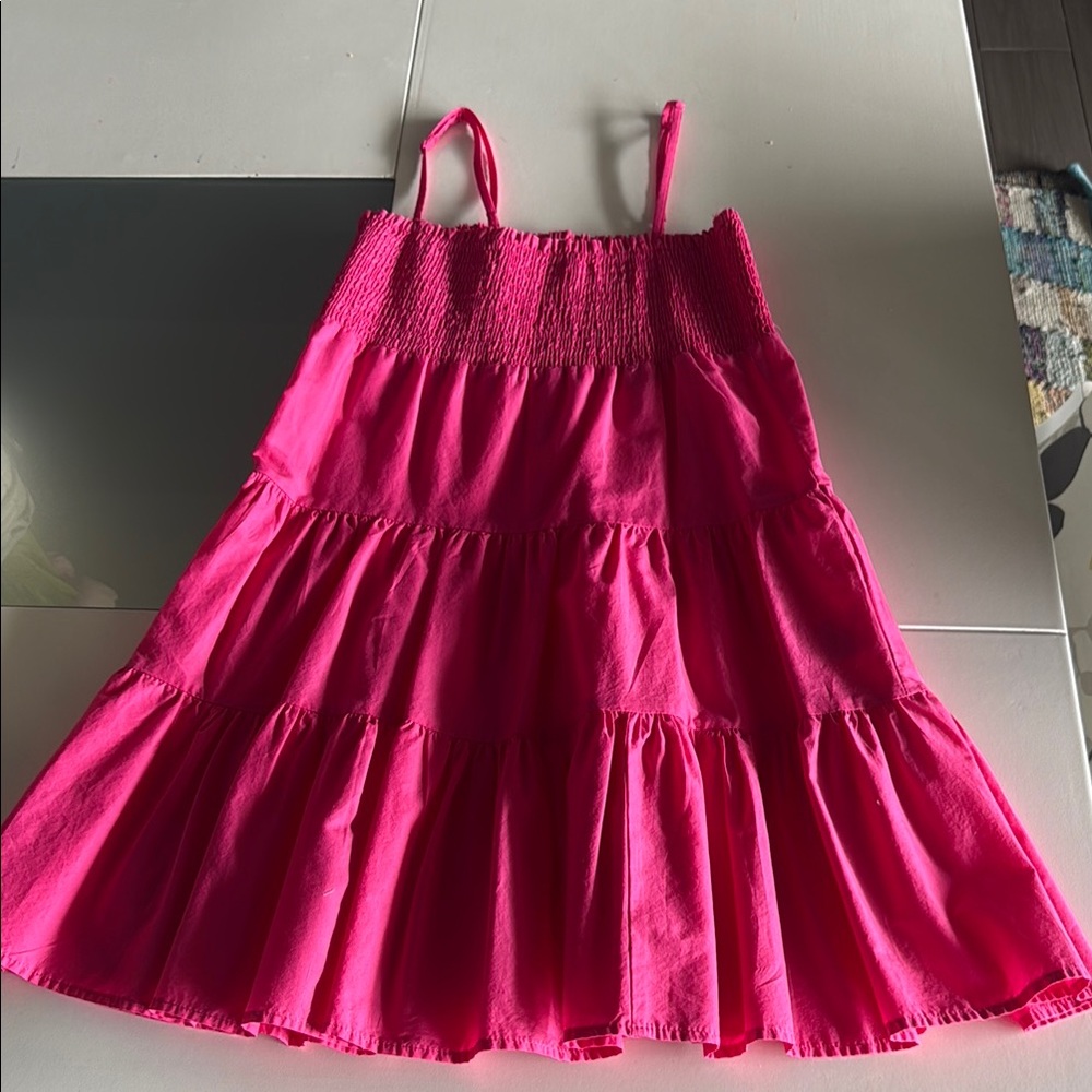 Steve Madden Pink Tiered Ruffled Sundress